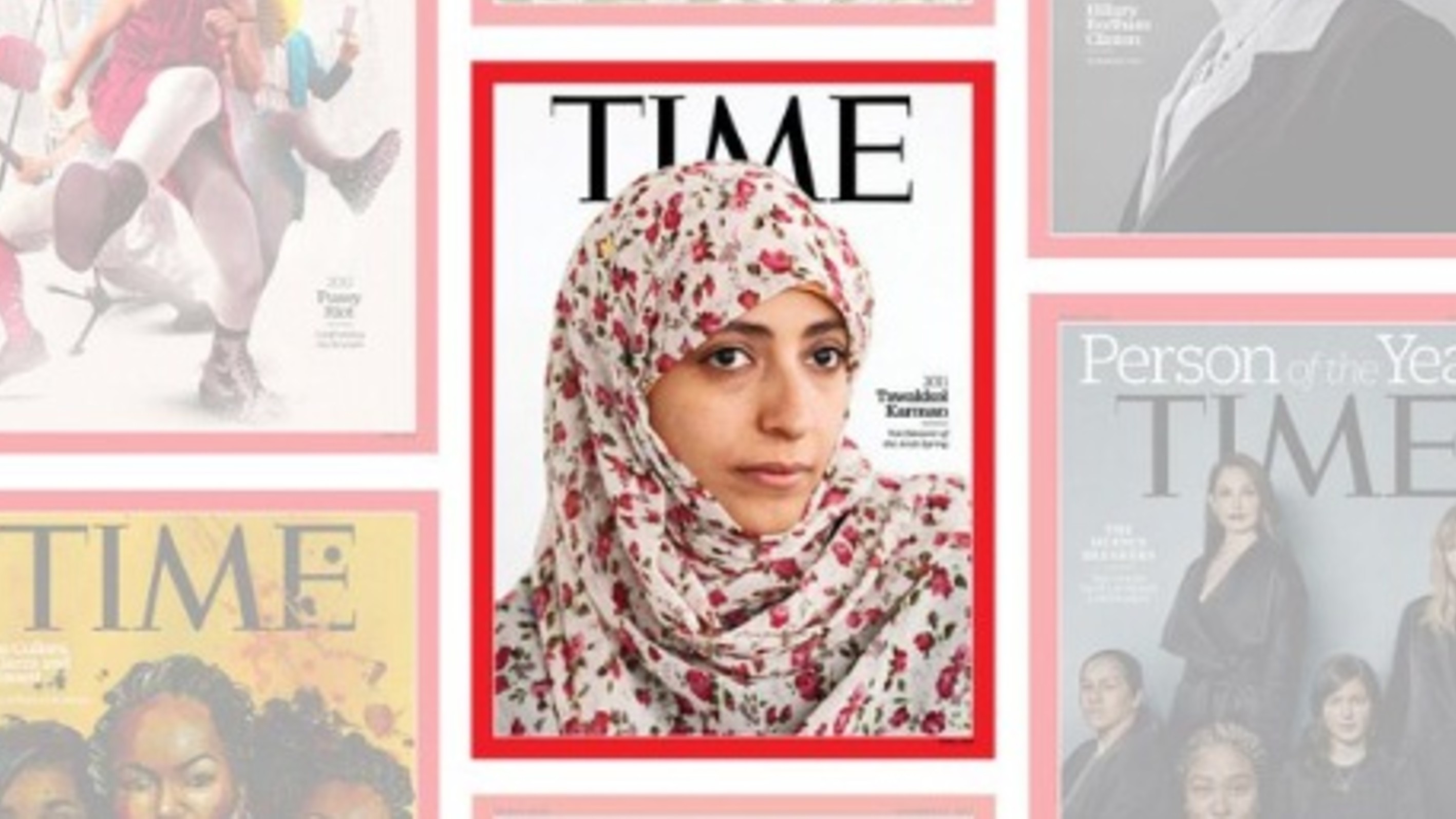 التايم الاميركية تختار توكل كرمان ضمن 100 امرأة هن الأكثر تأثيراً خلال المائة عام الاخيرة وتصفها بحاملة شعلة الربيع العربي